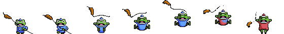 Blue lead frog release transition into follower state