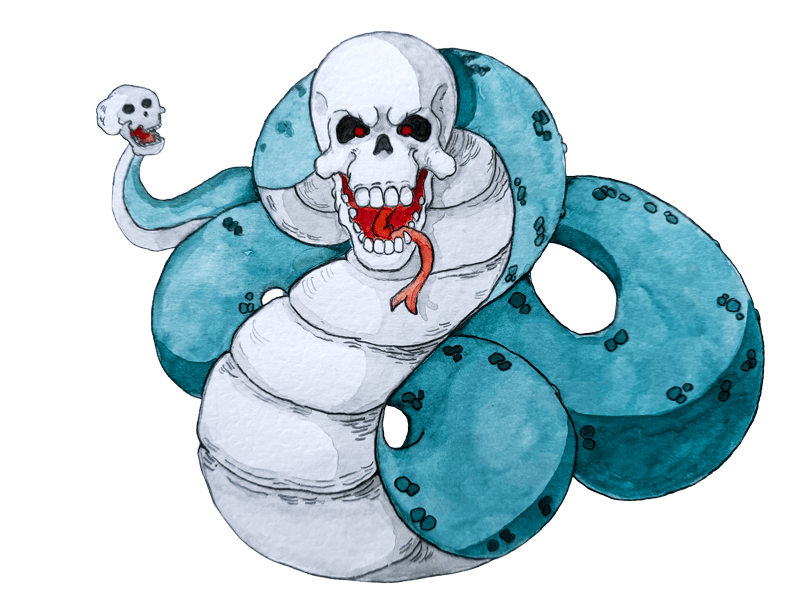 Original Rattle Skull drawing