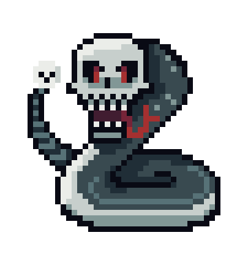 Rattle Skull pixel sprite
