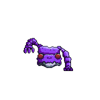 Animated segmented pixel-art enemy from Spirit Chain